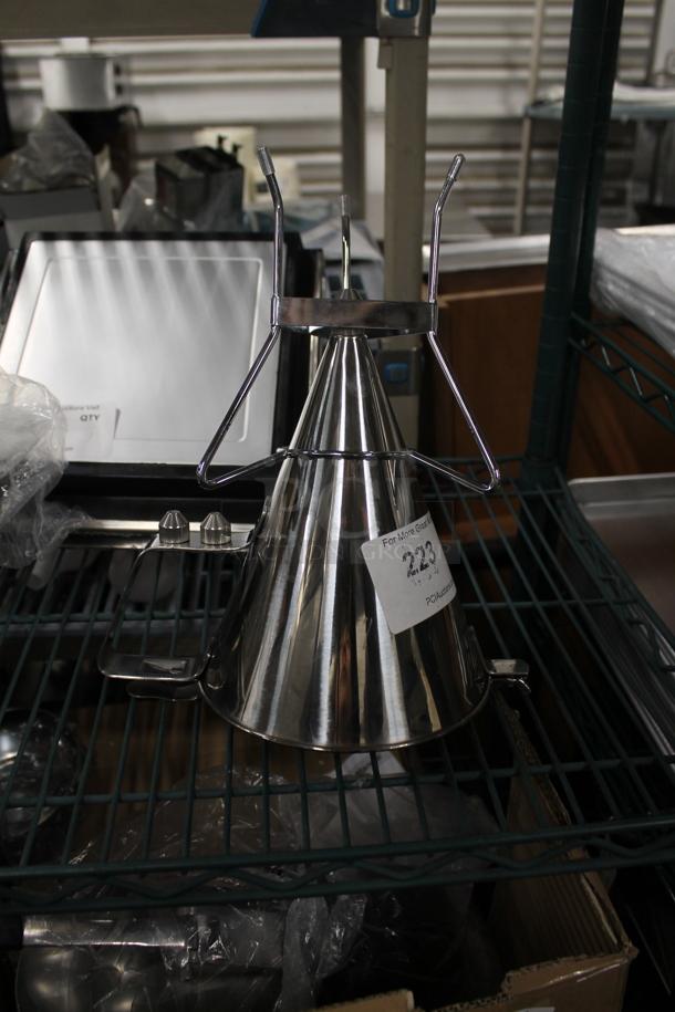 BRAND NEW SCRATCH AND DENT! Stainless Steel Funnel on Stand. - Image 2 of 5