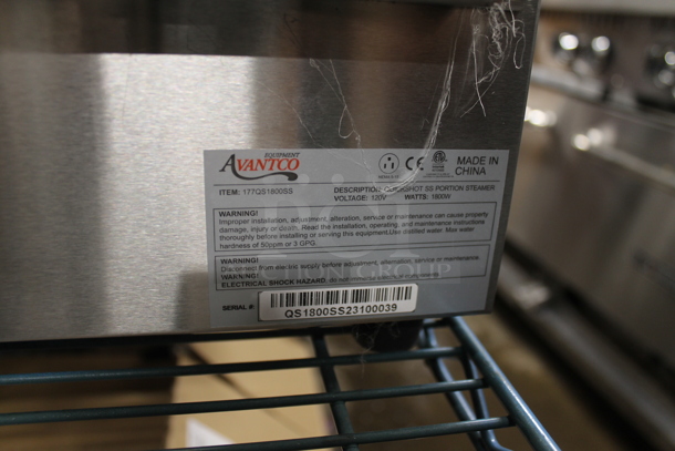 BRAND NEW SCRATCH AND DENT! Avantco 177QS1800SS QuickShot SS QS-1800 Stainless Steel Countertop Tortilla / Portion Steamer. 120 Volts, 1 Phase. Tested and Working! - Image 6 of 6