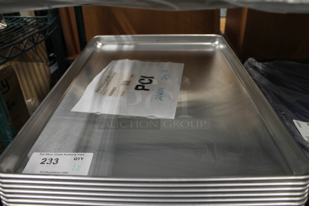 12 BRAND NEW SCRATCH AND DENT! Vollrath 9001 Wear-Ever Full Size 16 Gauge 18" x 26" Wire in Rim Aluminum Bun / Sheet Pan. 12 Times Your Bid! - Image 3 of 5