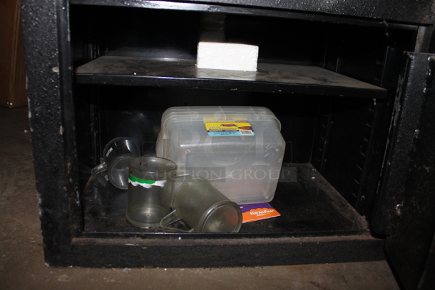 Corporate Safe Specialists Black Metal 2 Compartment Safe. Does Not Come w/ Combination. - Image 6 of 7