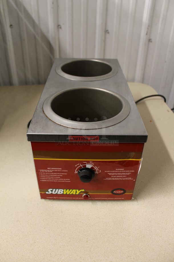 Nemco 6120-SUB Stainless Steel Commercial Countertop 2 Well Food Warmer. 120 Volts, 1 Phase. Tested and Working! - Image 3 of 4
