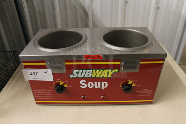 2010 Nemco 6120A-SUB Stainless Steel Commercial Countertop 2 Well Food Warmer. 120 Volts, 1 Phase. Tested and Working! - Image 1 of 4