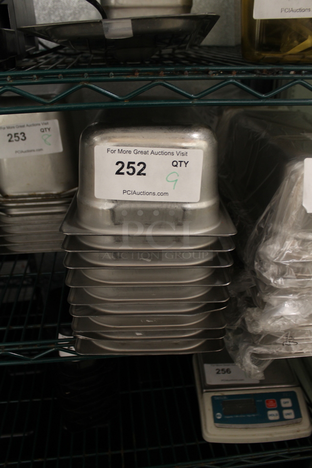 9 Stainless Steel 1/3 Size Drop In Bins. 1/3x4. 9 Times Your Bid! - Image 1 of 2