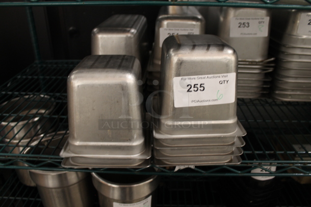 6 Stainless Steel 1/6 Size Drop In Bins. 1/6x6. 6 Times Your Bid! - Image 1 of 2