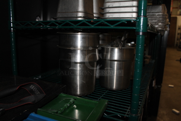 6 Stainless Steel Cylindrical Drop In Bins and Lids. 6 Times Your Bid! - Image 3 of 3