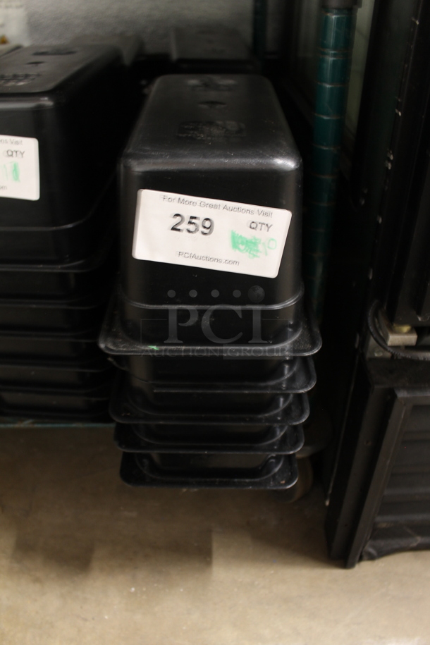 10 Black Poly 1/3 Size Drop In Bins. 1/3x6. 10 Times Your Bid! - Image 1 of 2