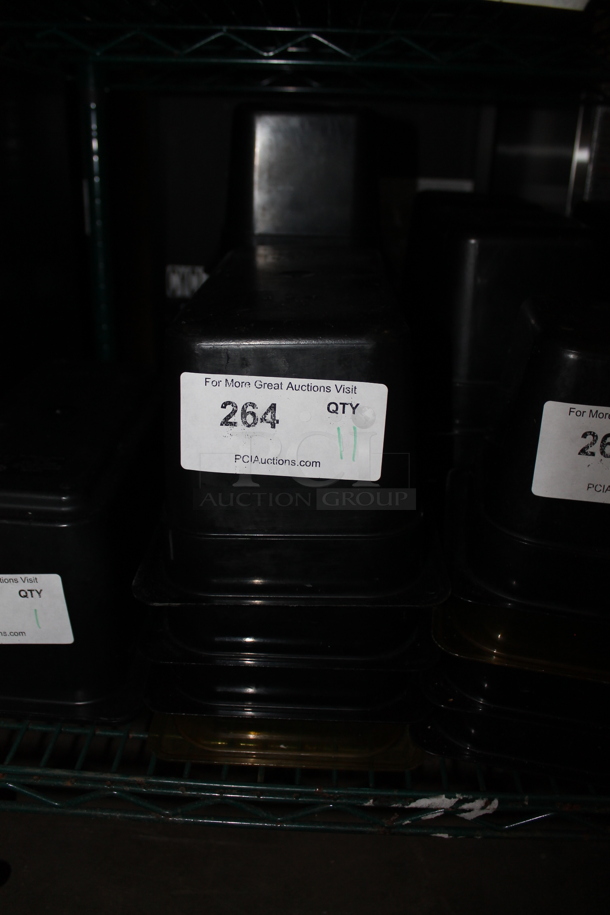 11 Black Poly 1/3 Size Drop In Bins. 1/3x6. 11 Times Your Bid! - Image 1 of 2