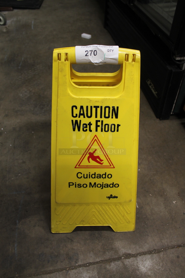 Update Yellow Poly Wet Floor Caution Sign. - Image 1 of 2