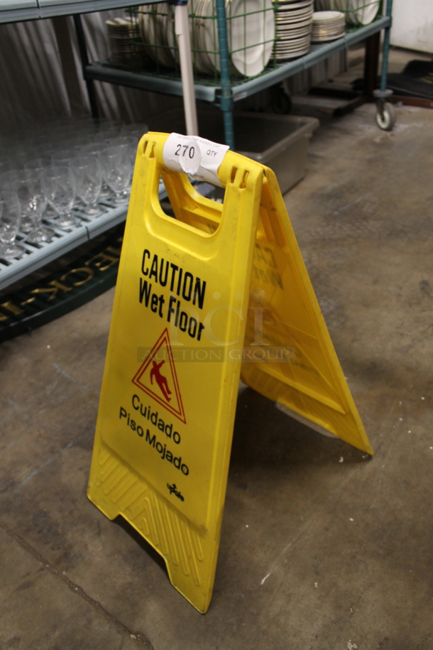 Update Yellow Poly Wet Floor Caution Sign. - Image 2 of 2