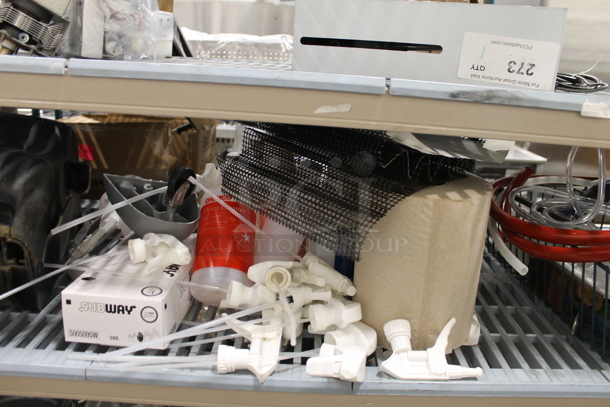 ALL ONE MONEY! Tier Lot of Various Items Including Spray Nozzle Sprayer Tops, Hand Towel Dispenser and 2 Paper Towel Rolls - Image 3 of 4