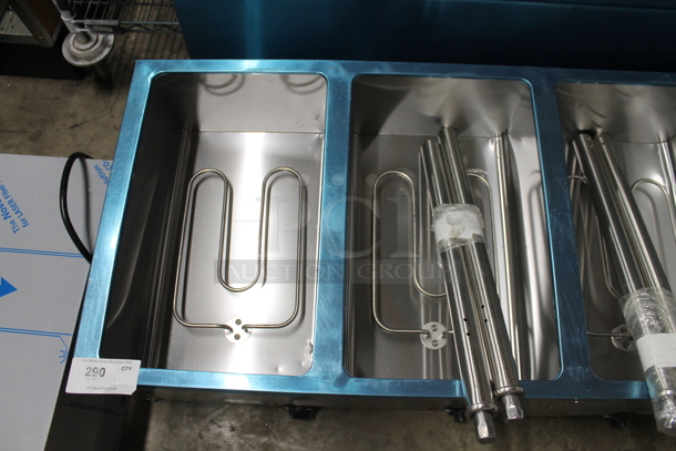 BRAND NEW SCRATCH AND DENT! Avantco 177STE4SA Stainless Steel Commercial 4 Bay Steam Table. 120 Volts, 1 Phase. Cannot Test Due To Plug Style - Image 3 of 7