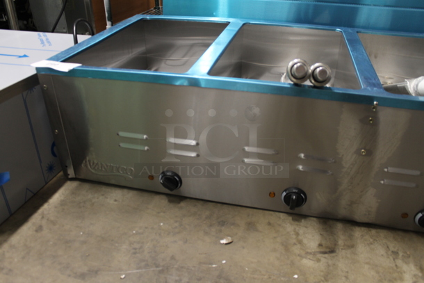 BRAND NEW SCRATCH AND DENT! Avantco 177STE4SA Stainless Steel Commercial 4 Bay Steam Table. 120 Volts, 1 Phase. Cannot Test Due To Plug Style - Image 5 of 7