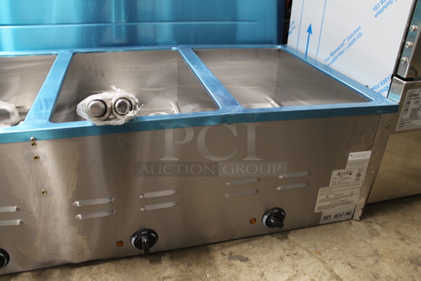 BRAND NEW SCRATCH AND DENT! Avantco 177STE4SA Stainless Steel Commercial 4 Bay Steam Table. 120 Volts, 1 Phase. Cannot Test Due To Plug Style - Image 6 of 7
