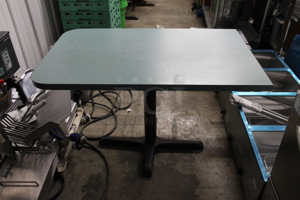 Dining Height Table on Black Metal Table Base. - Image 1 of 3