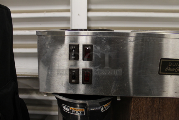 Bunn VPR Stainless Steel Commercial Countertop 2 Burner Coffee Machine w/ Poly Brew Basket and Coffee Pot. 120 Volts, 1 Phase.  - Image 2 of 5
