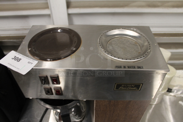 Bunn VPR Stainless Steel Commercial Countertop 2 Burner Coffee Machine w/ Poly Brew Basket and Coffee Pot. 120 Volts, 1 Phase.  - Image 3 of 5