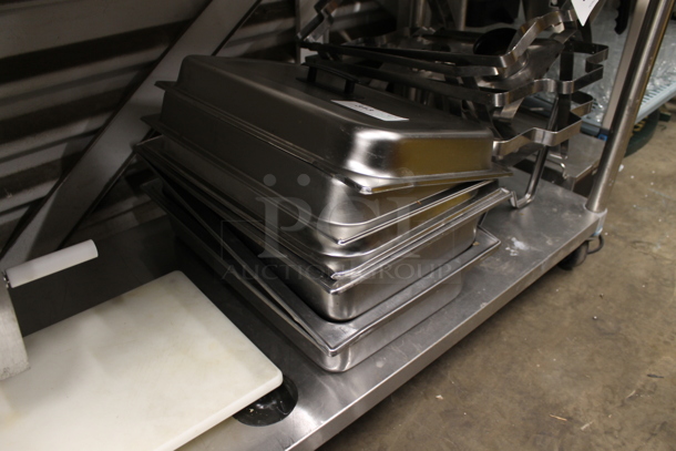 3 Stainless Steel Full Size Drop In Bins and 3 Dome Lids. 3 Times Your Bid! - Image 2 of 2