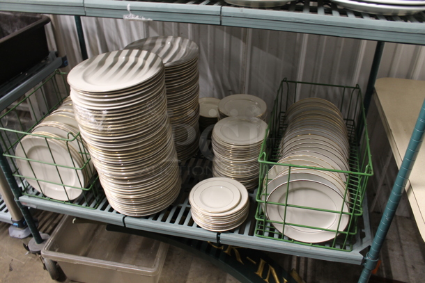 ALL ONE MONEY! Lot of Metro Contents Including Plates and Dorp In Bin Lids. Does Not Include Shelving Unit. - Image 4 of 9