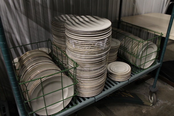 ALL ONE MONEY! Lot of Metro Contents Including Plates and Dorp In Bin Lids. Does Not Include Shelving Unit. - Image 8 of 9
