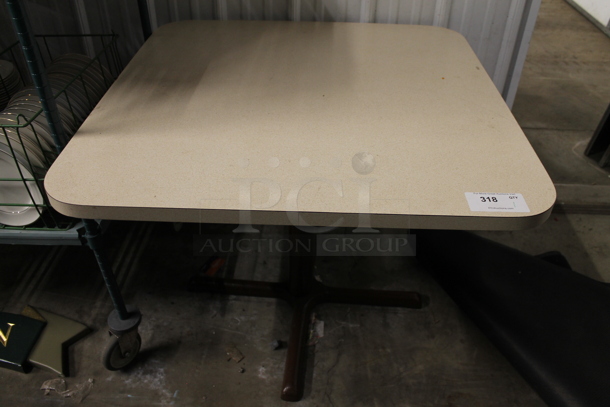 Dining Height Table on Black Metal Table Base. - Image 1 of 3