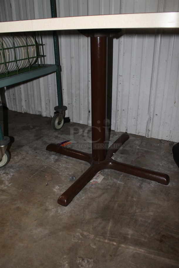 Dining Height Table on Black Metal Table Base. - Image 3 of 3