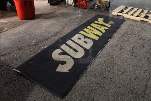 Subway Black Floor Mat Floor Runner. - Image 2 of 3