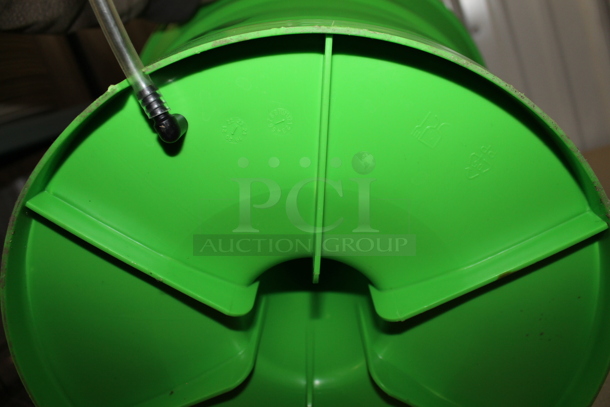 Choice Green Poly Lettuce Spinner Salad Spinner. - Image 7 of 7
