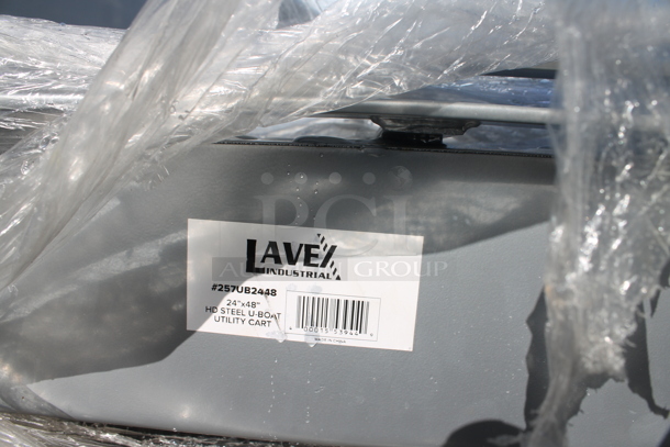 Lavex 257UB2448 Gray Metal Utility U Boat Cart on Casters. - Image 3 of 3