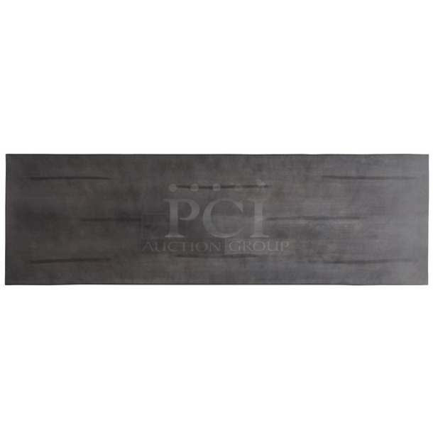 BRAND NEW IN BOX! Lancaster Table & Seating 3493096ANTGY Solid Wood Live Edge 30"x96" Antique Slate Gray Tabletop. - Image 1 of 5