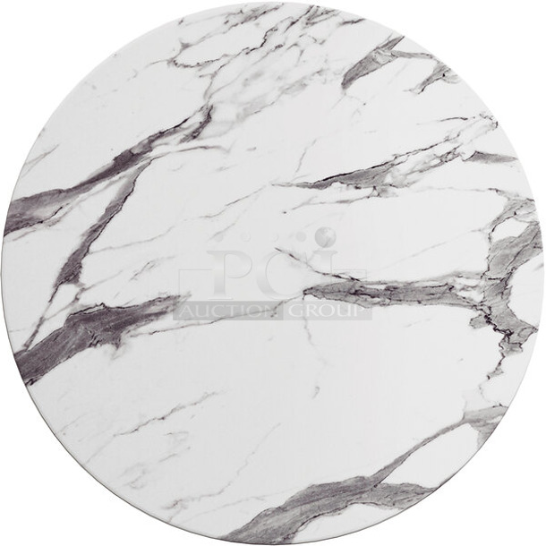 BRAND NEW SCRATCH AND DENT! Lancaster Table & Seating Excalibur 427SM24RNDVE 23 5/8" Round Table Top with Smooth Versilla Finish - Image 1 of 5