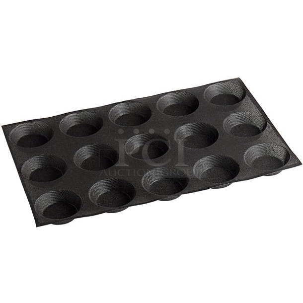 5 BRAND NEW SCRATCH AND DENT! Sasa Demarle Flexipan® Air SF-01674 Silicone 15 Compartment Tartlet Mold - 3 3/4" x 3 3/4" x 1" Cavities. 5 Times Your Bid! - Image 1 of 6