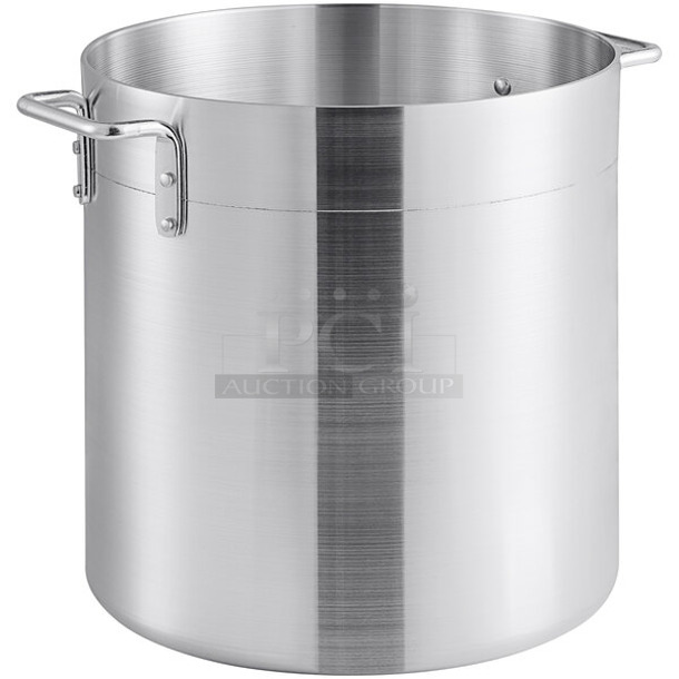 BRAND NEW SCRATCH AND DENT! Choice 471SP24QT Aluminum 24 Quart Stock Pot.  - Image 1 of 5