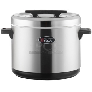 BRAND NEW SCRATCH AND DENT! Emperor's Select 478ESC100SS 100 Cup Insulated Sushi Rice Container with Stainless Steel Finish