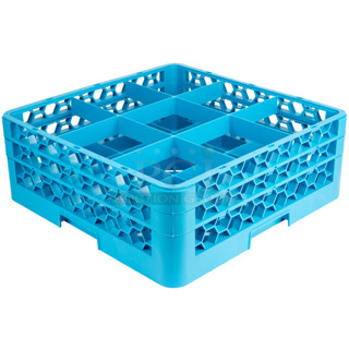ALL ONE MONEY! Lot of 2 Carlisle RG9-214 OptiClean 9 Compartment Glass Rack