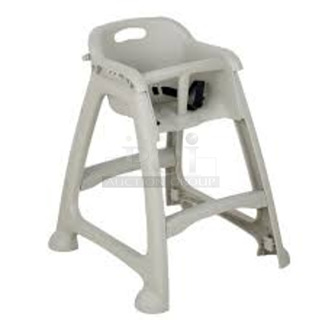2 BRAND NEW SCRATCH AND DENT! Lancaster Table & Seating 274HCHAIRGY Unassembled Standard Height High Chair. 2 Times Your Bid!