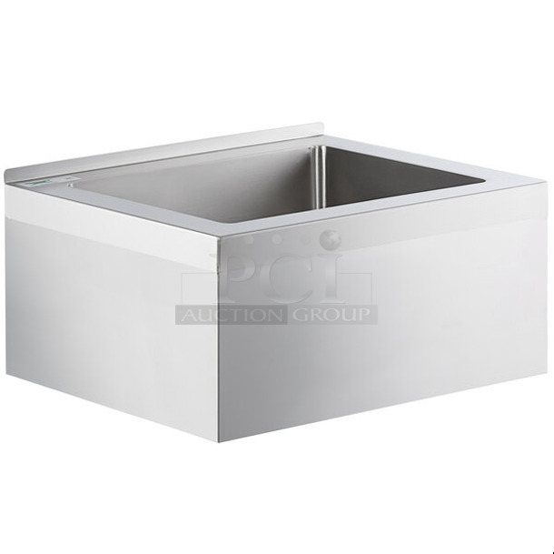 BRAND NEW SCRATCH AND DENT! Regency 600SM16206 25" 16 Gauge Stainless Steel One Compartment Floor Mop Sink - 20" x 16" x 6" Bowl - Image 1 of 3