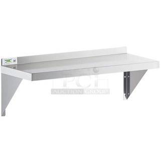 BRAND NEW SCRATCH AND DENT! Regency 600WS1236 18 Gauge Stainless Steel 12" x 36" Solid Wall Shelf