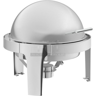 BRAND NEW SCRATCH AND DENT! Acopa Stainless Steel Round Chafing Dish w/ Rolling Lid