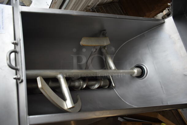 2020 Hobart MG2032 Metal Commercial Floor Style Electric Powered Meat Grinder w/ Foot Pedal on Commercial Casters. 208 Volts, 3 Phase. - Image 7 of 9