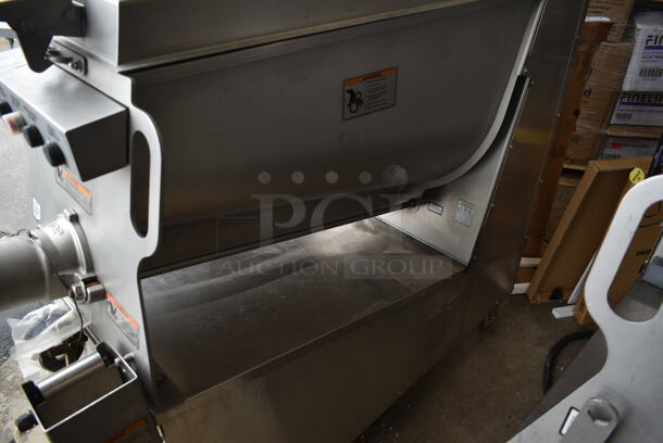 2020 Hobart MG2032 Metal Commercial Floor Style Electric Powered Meat Grinder w/ Foot Pedal on Commercial Casters. 208 Volts, 3 Phase. - Image 8 of 9