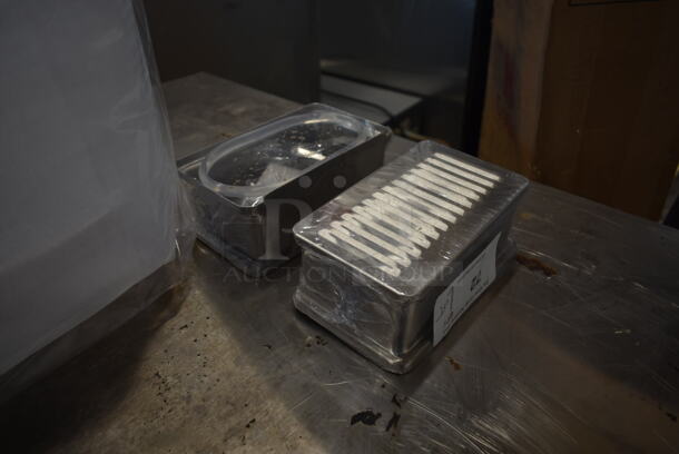 Box of BRAND NEW 231-01466 Poly Hoppers and 2 Metal Drip Trays for Beverage Machine. - Image 9 of 10