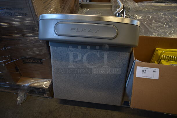 BRAND NEW SCRATCH AND DENT! Elkay Stainless Steel Commercial Wall Mount Water Fountain.  - Image 4 of 5