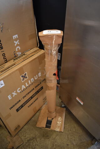 BRAND NEW SCRATCH AND DENT! Black Metal Bar Height Table Base Column