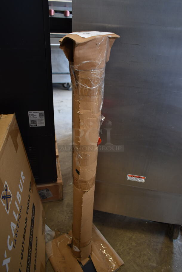 BRAND NEW SCRATCH AND DENT! Black Metal Bar Height Table Base Column - Image 4 of 4
