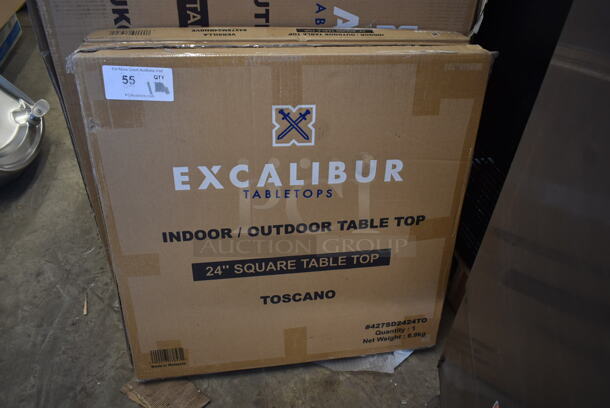 BRAND NEW SCRATCH AND DENT! Lancaster Table & Seating Excalibur 427SD2424TO 23 5/8" x 23 5/8" Square Table Top with Textured Toscano Finish - Image 2 of 5