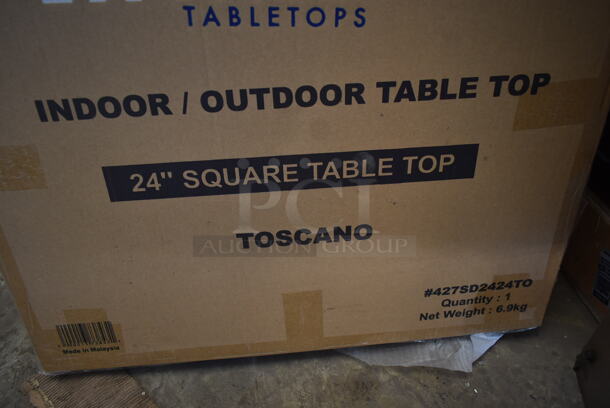 BRAND NEW SCRATCH AND DENT! Lancaster Table & Seating Excalibur 427SD2424TO 23 5/8" x 23 5/8" Square Table Top with Textured Toscano Finish - Image 3 of 5