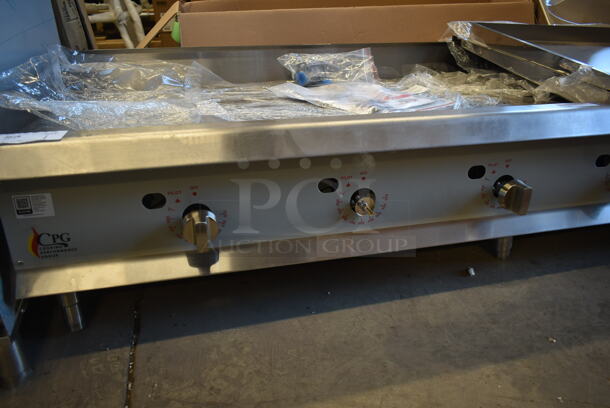 BRAND NEW SCRATCH AND DENT! Cooking Performance Group CPG 351GTCPG72NL Stainless Steel Commercial Countertop Natural Gas Powered Flat Top Griddle. 180,000 BTU. - Image 4 of 9