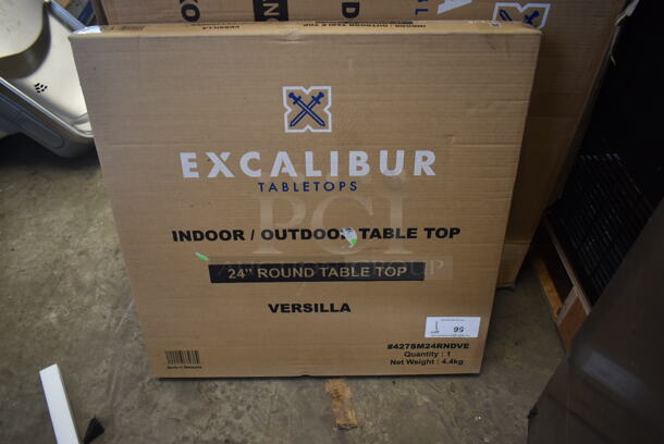 BRAND NEW SCRATCH AND DENT! Lancaster Table & Seating Excalibur 427SM24RNDVE 23 5/8" Round Table Top with Smooth Versilla Finish - Image 2 of 5