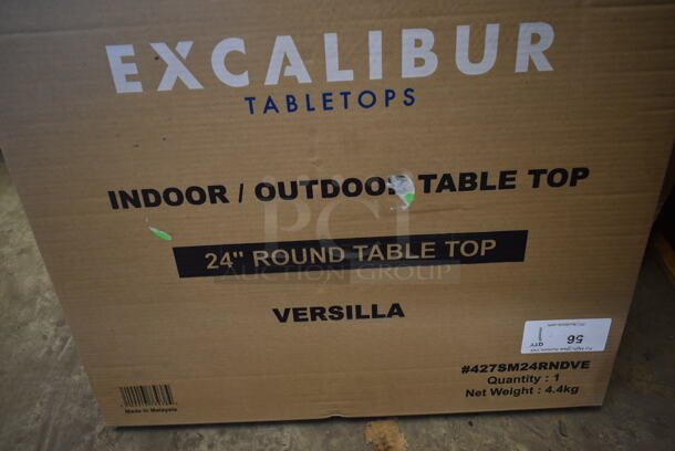 BRAND NEW SCRATCH AND DENT! Lancaster Table & Seating Excalibur 427SM24RNDVE 23 5/8" Round Table Top with Smooth Versilla Finish - Image 3 of 5