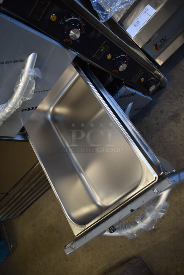 BRAND NEW SCRATCH AND DENT! 2023 ServIt 423WDNFS3 Stainless Steel Commercial Countertop 3 Drawer Warming Drawer. 120 Volt, 1 Phase. Tested and Working! - Image 7 of 9